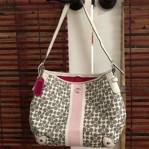 Coach grey and pink purse